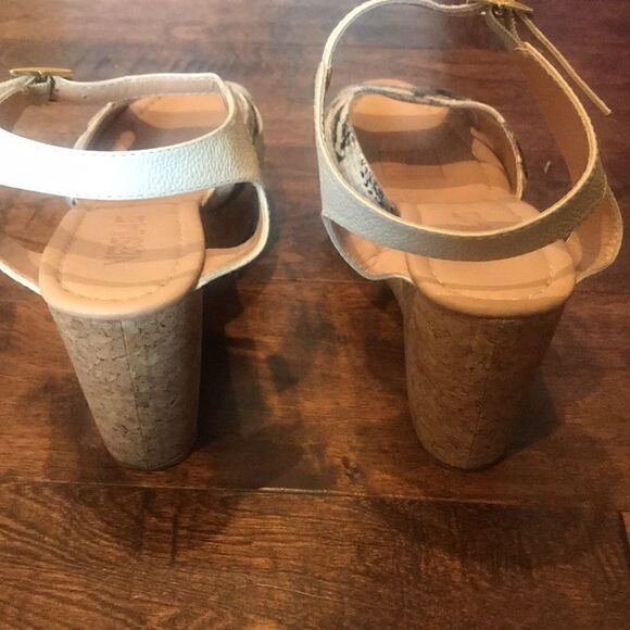 Versilia snakeskin embossed leather platform sandals, size 8, NWOT! - Picture 4 of 8